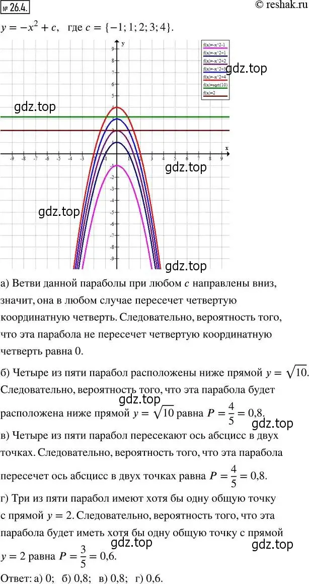 Решение 4. номер 26.4 (страница 153) гдз по алгебре 8 класс Мордкович, Александрова, задачник 2 часть