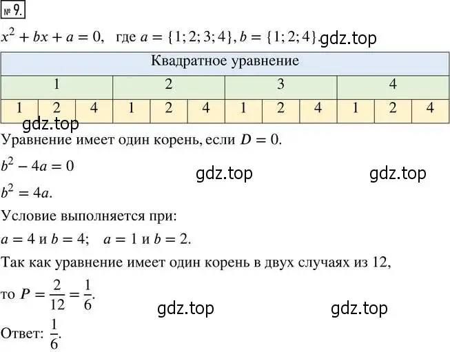 Решение 4. номер 9 (страница 192) гдз по алгебре 8 класс Мордкович, Александрова, задачник 2 часть