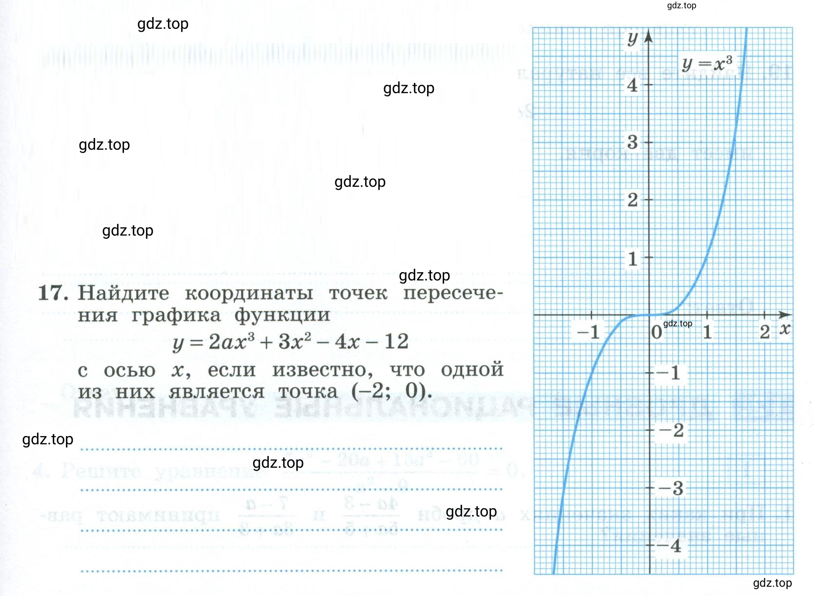 Условие номер 17 (страница 63) гдз по алгебре 9 класс Крайнева, Миндюк, рабочая тетрадь 1 часть