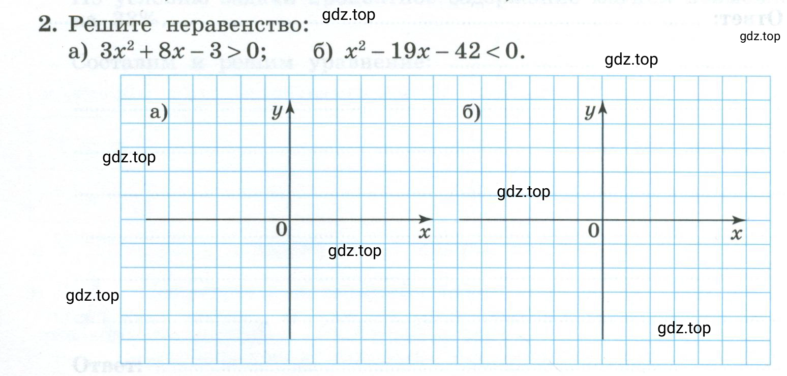 Условие номер 2 (страница 82) гдз по алгебре 9 класс Крайнева, Миндюк, рабочая тетрадь 1 часть