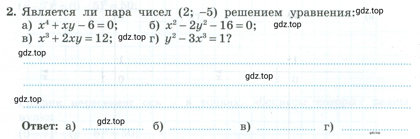Условие номер 2 (страница 95) гдз по алгебре 9 класс Крайнева, Миндюк, рабочая тетрадь 1 часть