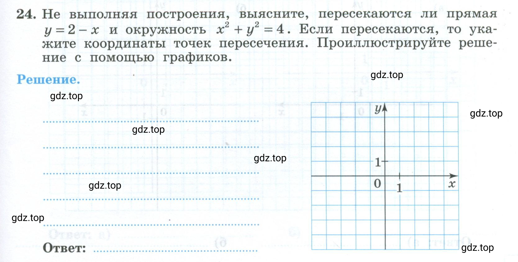 Условие номер 24 (страница 83) гдз по алгебре 9 класс Крайнева, Миндюк, рабочая тетрадь 2 часть