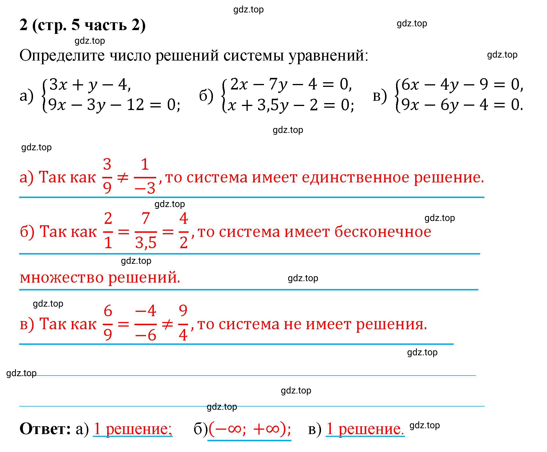 Решение номер 2 (страница 5) гдз по алгебре 9 класс Крайнева, Миндюк, рабочая тетрадь 2 часть