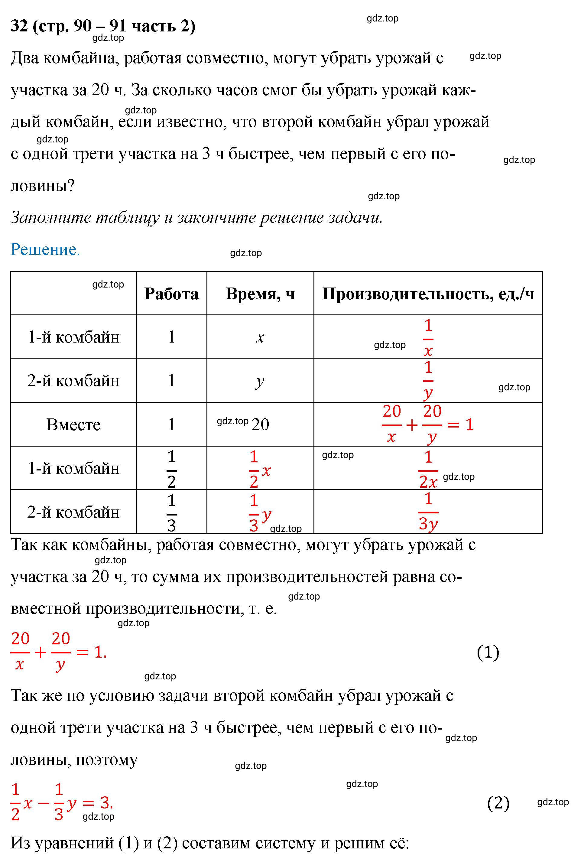 Решение номер 32 (страница 90) гдз по алгебре 9 класс Крайнева, Миндюк, рабочая тетрадь 2 часть