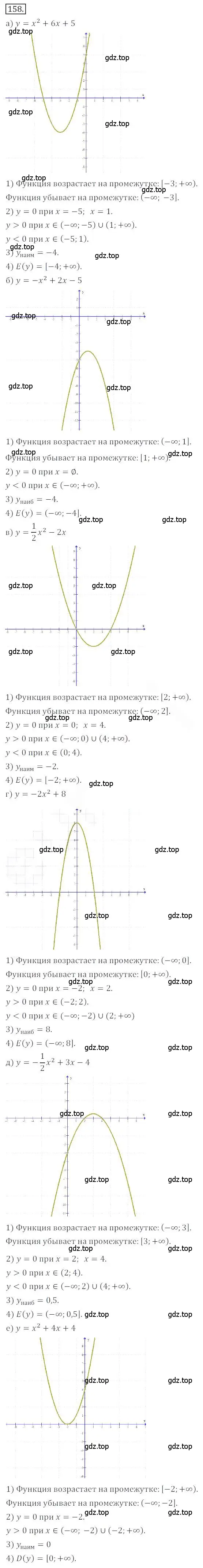 Решение номер 158 (страница 64) гдз по алгебре 9 класс Бунимович, Кузнецова, учебное пособие