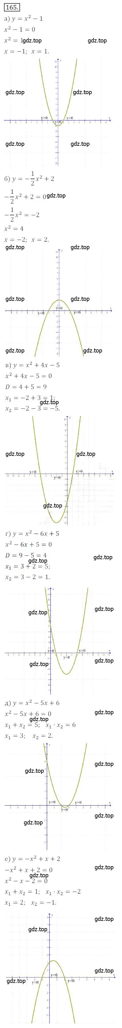 Решение номер 165 (страница 68) гдз по алгебре 9 класс Бунимович, Кузнецова, учебное пособие