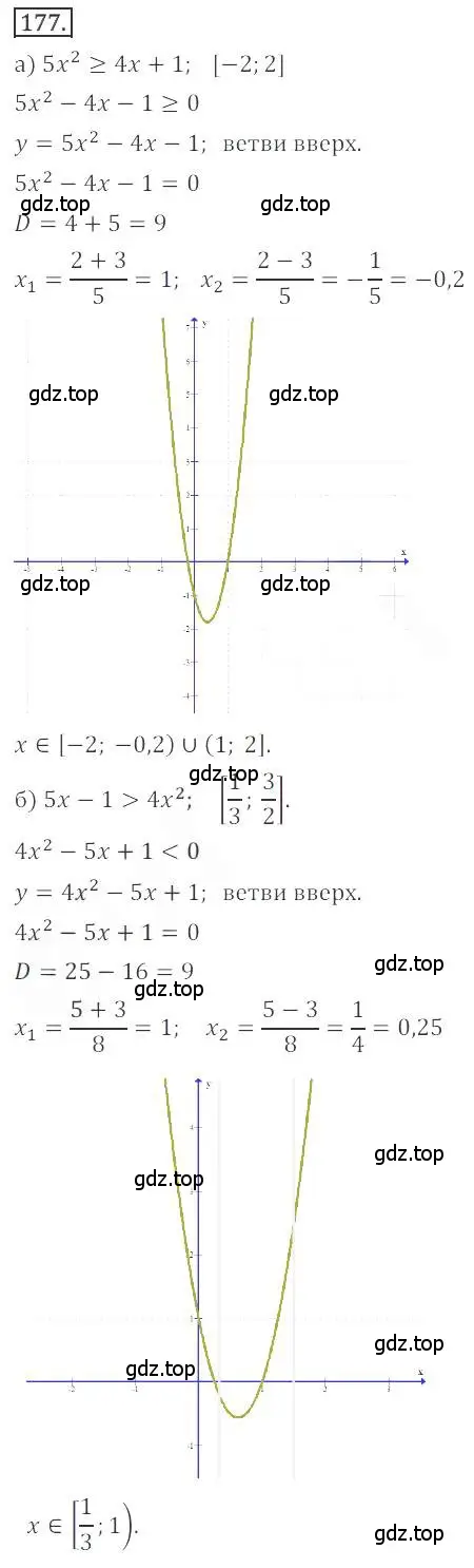 Решение номер 177 (страница 69) гдз по алгебре 9 класс Бунимович, Кузнецова, учебное пособие