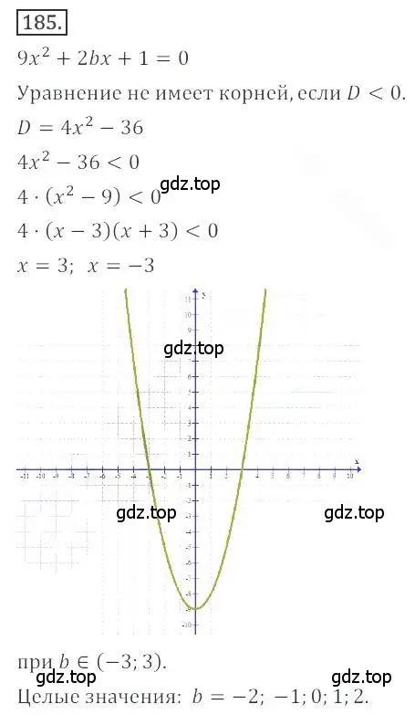 Решение номер 185 (страница 69) гдз по алгебре 9 класс Бунимович, Кузнецова, учебное пособие