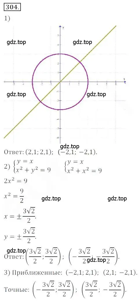 Решение номер 304 (страница 111) гдз по алгебре 9 класс Бунимович, Кузнецова, учебное пособие