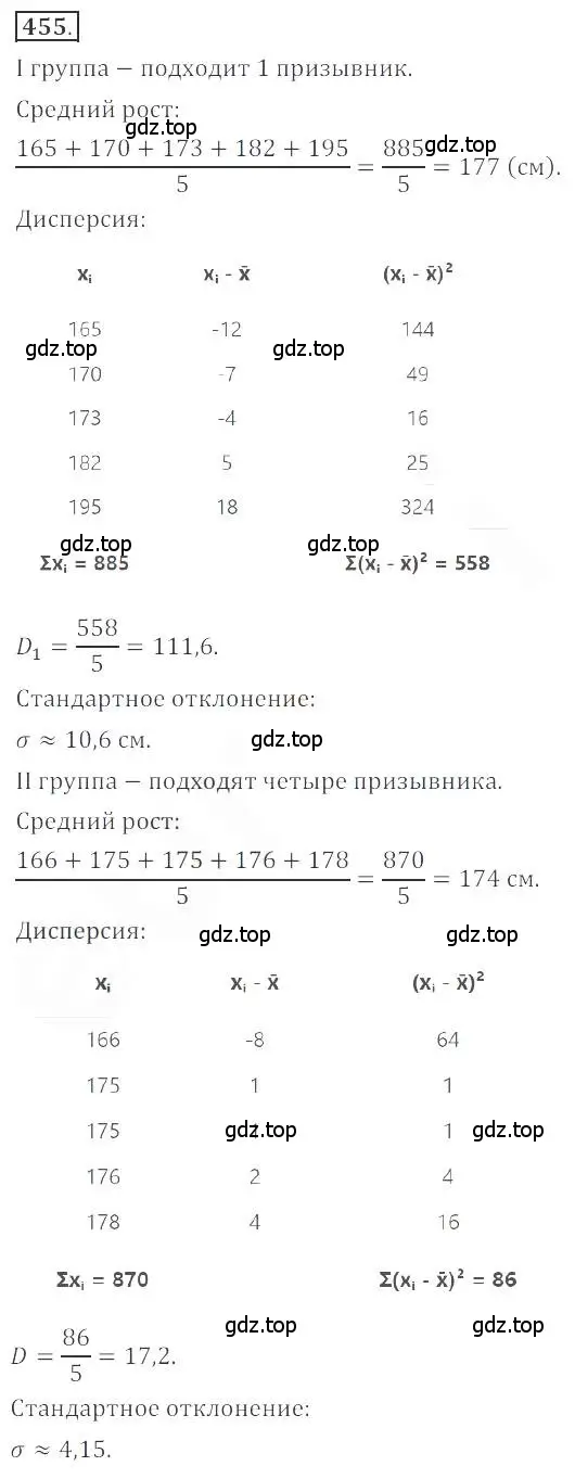 Решение номер 455 (страница 178) гдз по алгебре 9 класс Бунимович, Кузнецова, учебное пособие