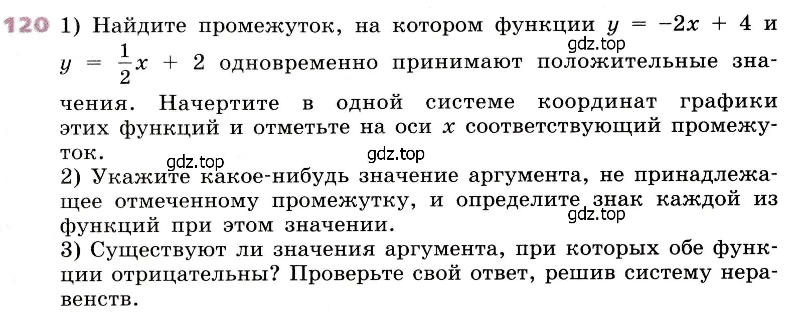 Условие № 120 (страница 41) гдз по алгебре 9 класс Дорофеев, Суворова, учебник