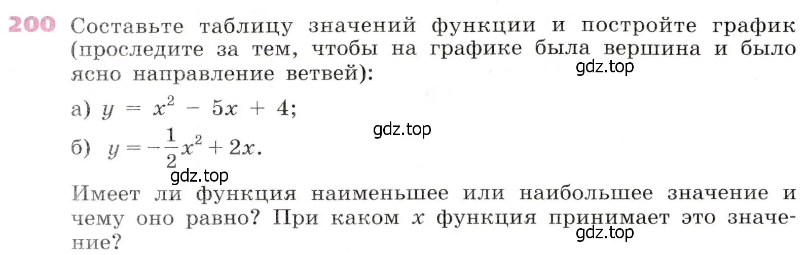 Условие № 200 (страница 78) гдз по алгебре 9 класс Дорофеев, Суворова, учебник