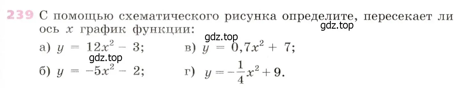 Условие № 239 (страница 99) гдз по алгебре 9 класс Дорофеев, Суворова, учебник