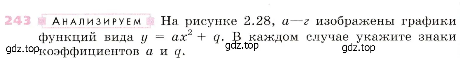 Условие № 243 (страница 100) гдз по алгебре 9 класс Дорофеев, Суворова, учебник