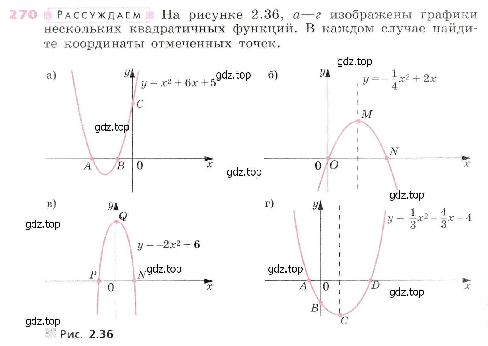 Условие № 270 (страница 110) гдз по алгебре 9 класс Дорофеев, Суворова, учебник