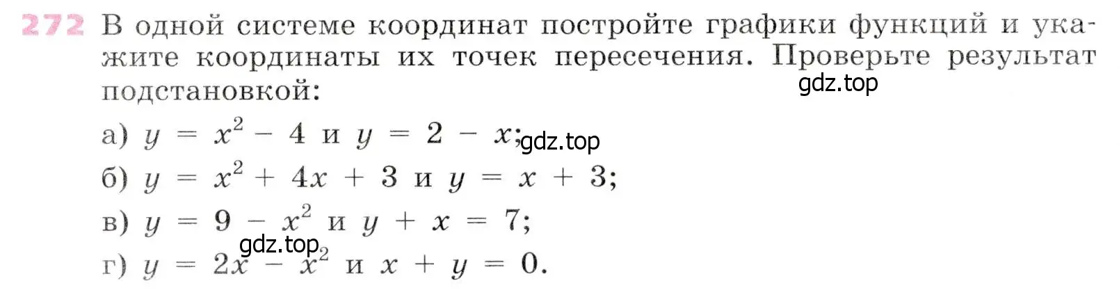 Условие № 272 (страница 110) гдз по алгебре 9 класс Дорофеев, Суворова, учебник