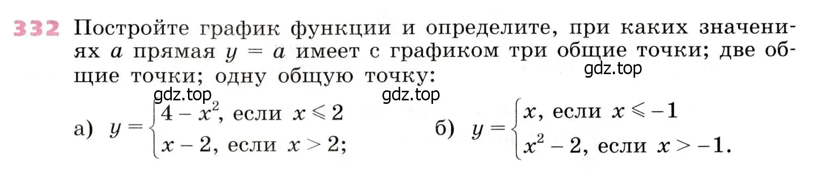 Условие № 332 (страница 135) гдз по алгебре 9 класс Дорофеев, Суворова, учебник