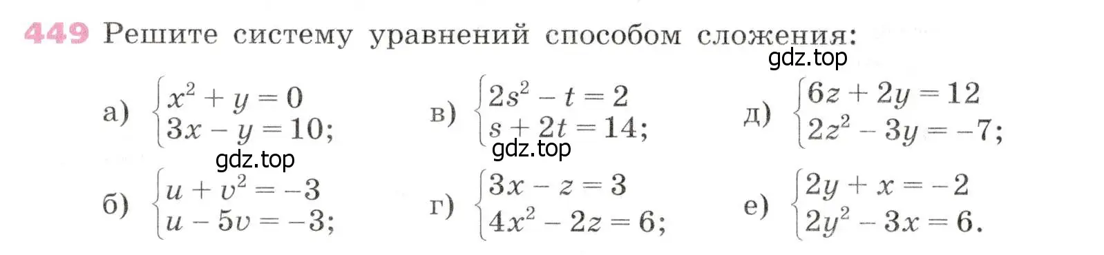 Условие № 449 (страница 184) гдз по алгебре 9 класс Дорофеев, Суворова, учебник