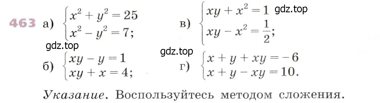 Условие № 463 (страница 187) гдз по алгебре 9 класс Дорофеев, Суворова, учебник