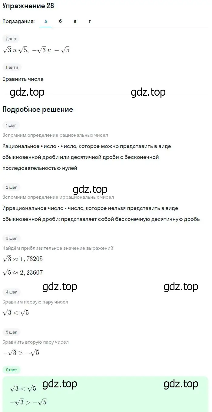 Решение № 28 (страница 15) гдз по алгебре 9 класс Дорофеев, Суворова, учебник