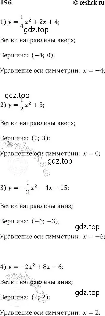 Решение 2. № 196 (страница 77) гдз по алгебре 9 класс Дорофеев, Суворова, учебник