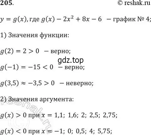 Решение 2. № 205 (страница 80) гдз по алгебре 9 класс Дорофеев, Суворова, учебник