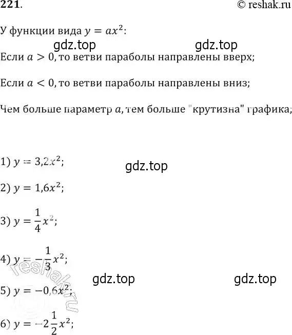 Решение 2. № 221 (страница 88) гдз по алгебре 9 класс Дорофеев, Суворова, учебник