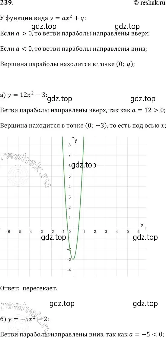 Решение 2. № 239 (страница 99) гдз по алгебре 9 класс Дорофеев, Суворова, учебник