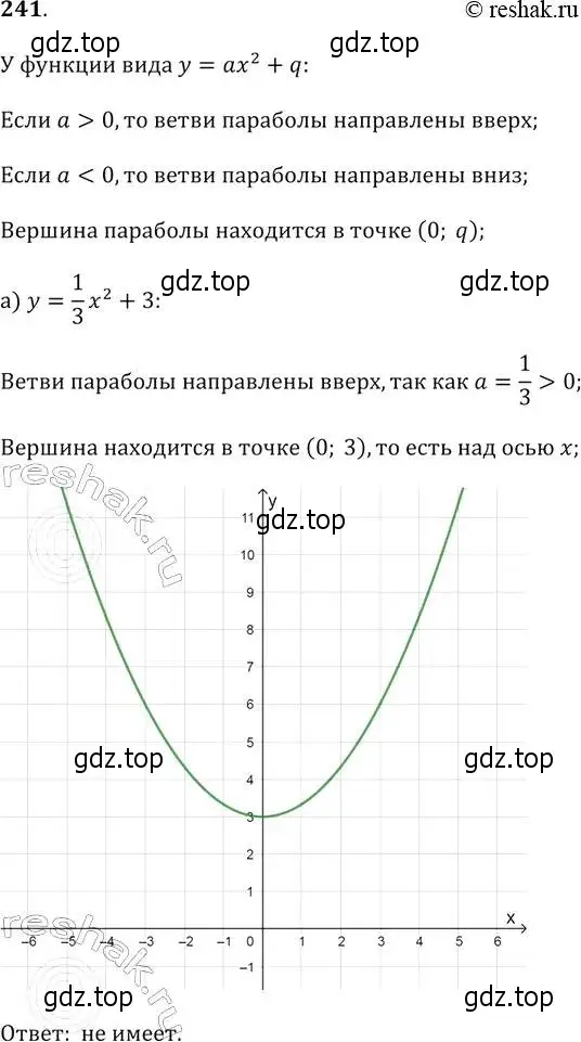 Решение 2. № 241 (страница 99) гдз по алгебре 9 класс Дорофеев, Суворова, учебник