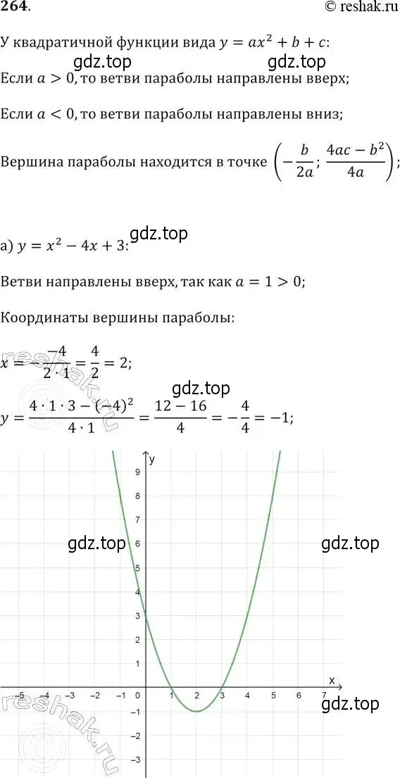 Решение 2. № 264 (страница 108) гдз по алгебре 9 класс Дорофеев, Суворова, учебник