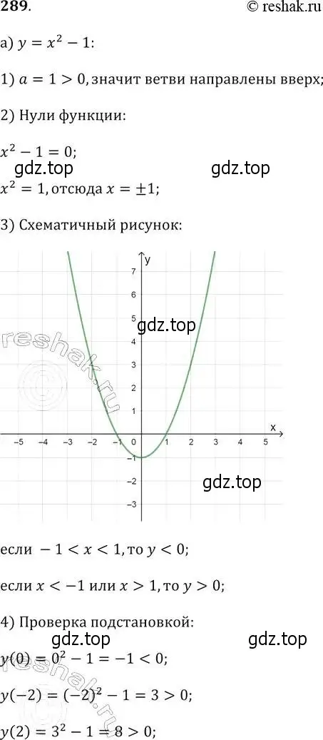 Решение 2. № 289 (страница 114) гдз по алгебре 9 класс Дорофеев, Суворова, учебник