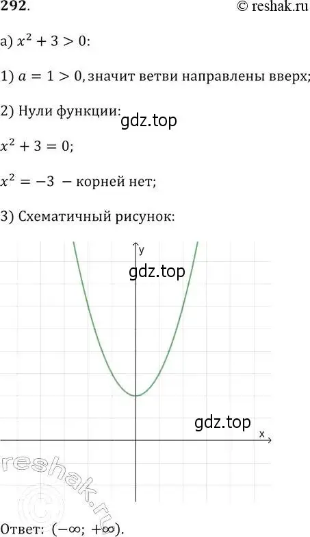 Решение 2. № 292 (страница 118) гдз по алгебре 9 класс Дорофеев, Суворова, учебник