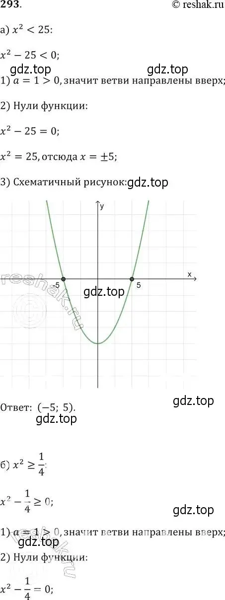 Решение 2. № 293 (страница 118) гдз по алгебре 9 класс Дорофеев, Суворова, учебник