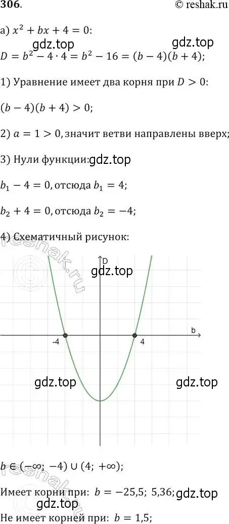 Решение 2. № 306 (страница 120) гдз по алгебре 9 класс Дорофеев, Суворова, учебник