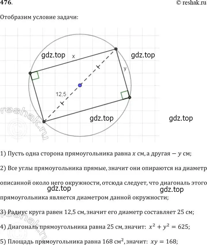 Решение 2. № 476 (страница 190) гдз по алгебре 9 класс Дорофеев, Суворова, учебник