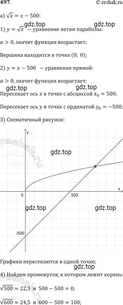 Решение 2. № 497 (страница 196) гдз по алгебре 9 класс Дорофеев, Суворова, учебник