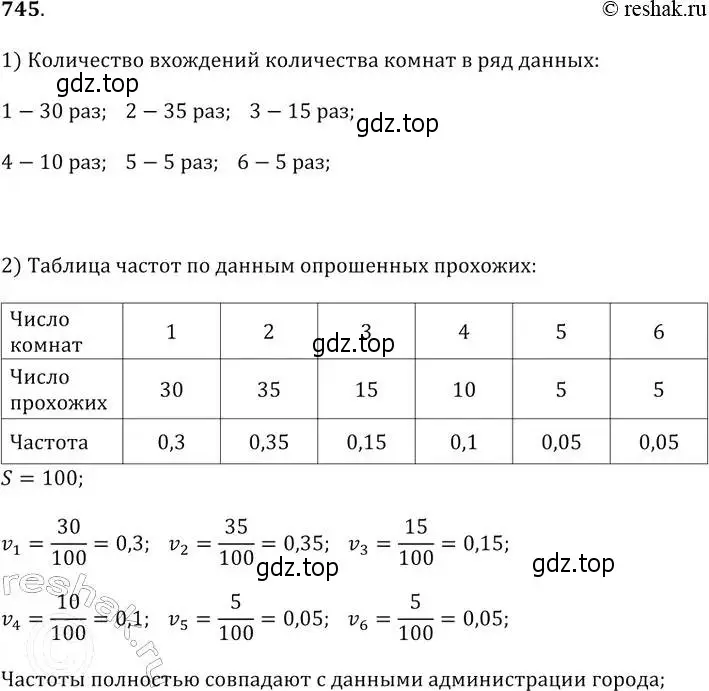 Решение 2. № 745 (страница 297) гдз по алгебре 9 класс Дорофеев, Суворова, учебник