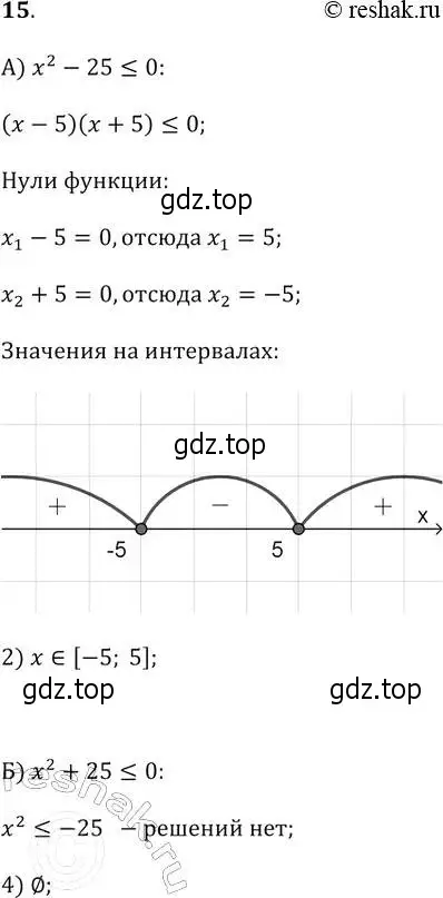 Решение 2. № 15 (страница 141) гдз по алгебре 9 класс Дорофеев, Суворова, учебник