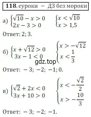 Решение 3. № 118 (страница 40) гдз по алгебре 9 класс Дорофеев, Суворова, учебник