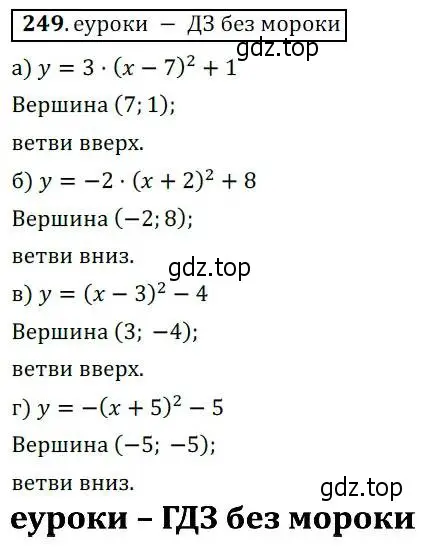 Решение 3. № 249 (страница 102) гдз по алгебре 9 класс Дорофеев, Суворова, учебник