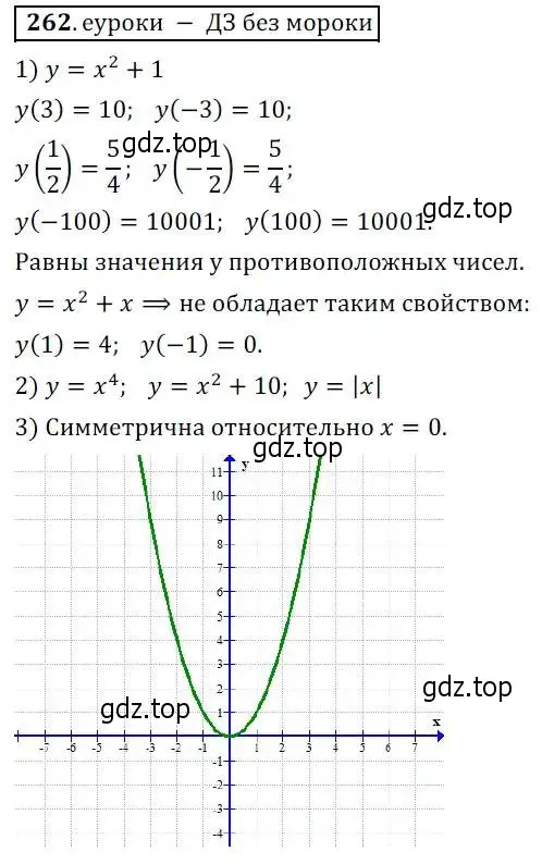 Решение 3. № 262 (страница 104) гдз по алгебре 9 класс Дорофеев, Суворова, учебник