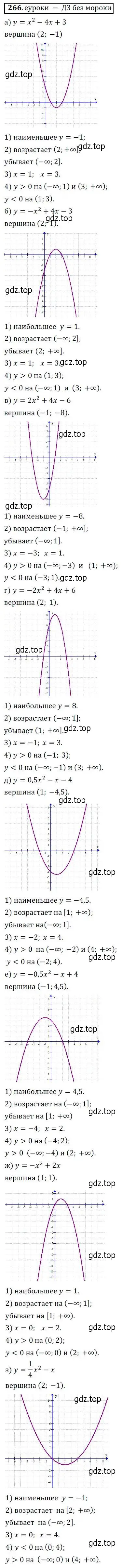 Решение 3. № 266 (страница 109) гдз по алгебре 9 класс Дорофеев, Суворова, учебник