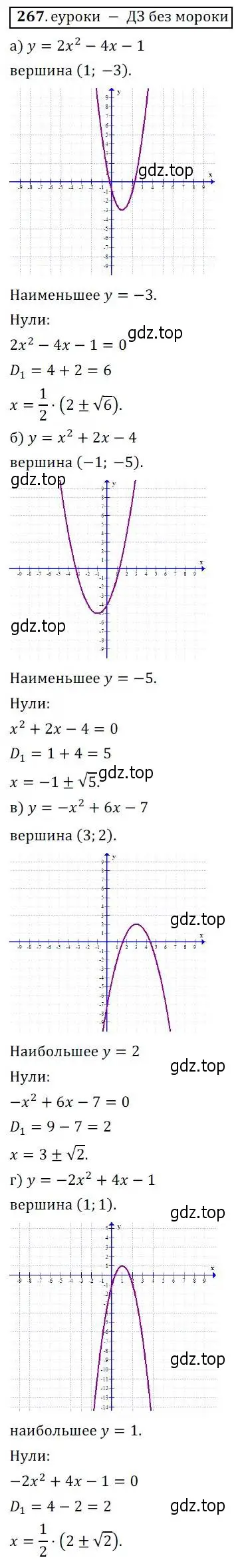 Решение 3. № 267 (страница 109) гдз по алгебре 9 класс Дорофеев, Суворова, учебник