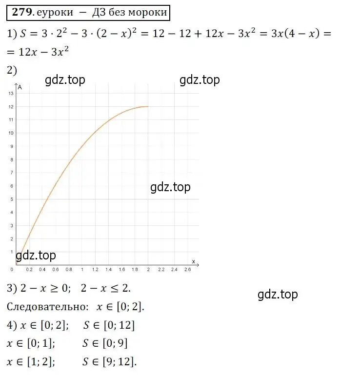 Решение 3. № 279 (страница 112) гдз по алгебре 9 класс Дорофеев, Суворова, учебник