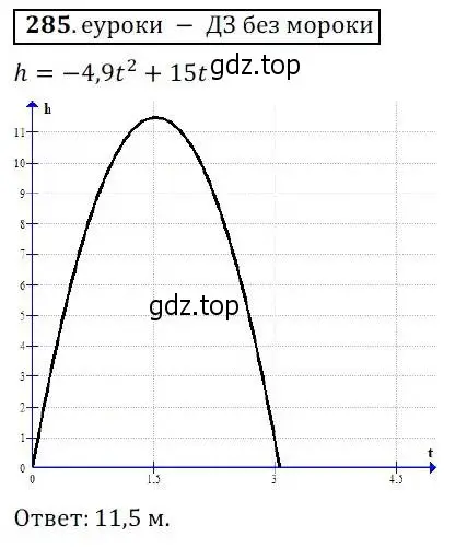 Решение 3. № 285 (страница 113) гдз по алгебре 9 класс Дорофеев, Суворова, учебник