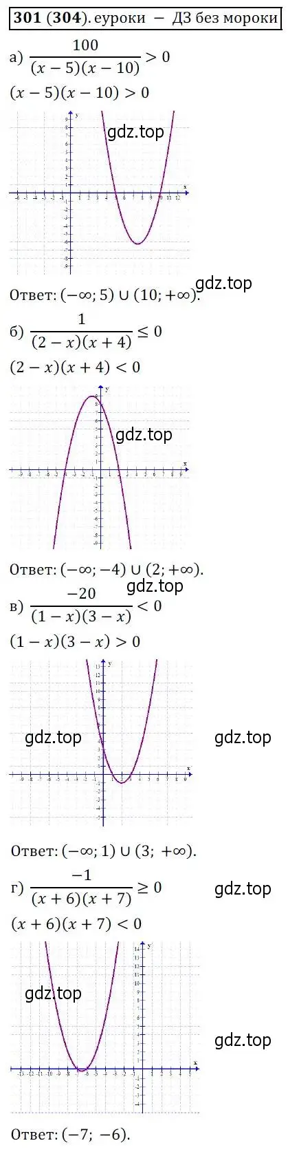Решение 3. № 301 (страница 119) гдз по алгебре 9 класс Дорофеев, Суворова, учебник