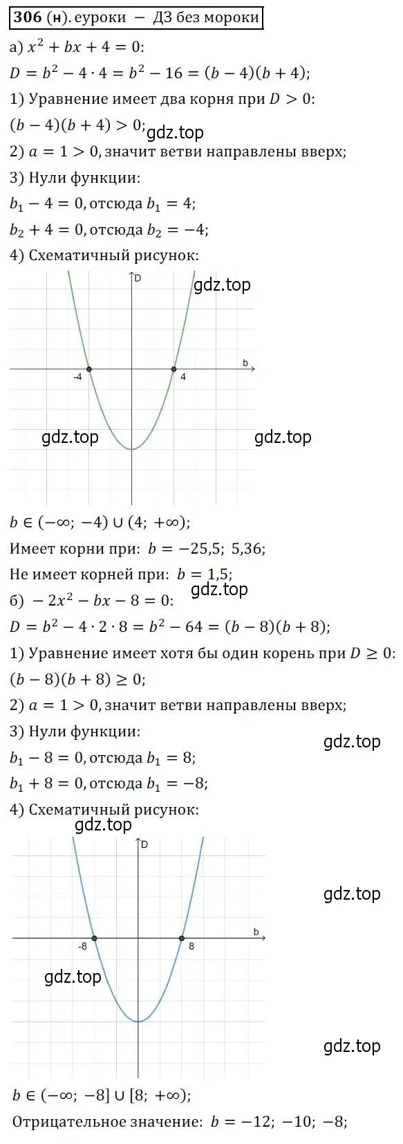 Решение 3. № 306 (страница 120) гдз по алгебре 9 класс Дорофеев, Суворова, учебник