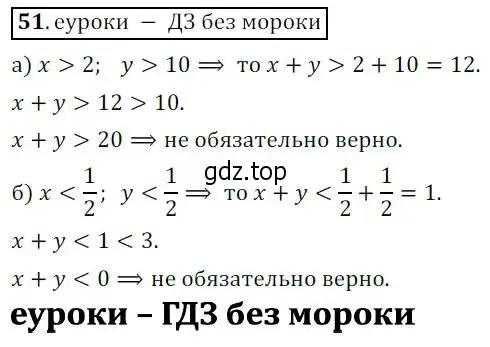 Решение 3. № 51 (страница 22) гдз по алгебре 9 класс Дорофеев, Суворова, учебник