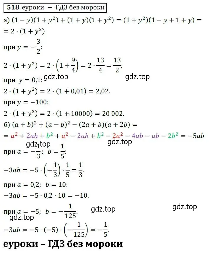 Решение 3. № 518 (страница 205) гдз по алгебре 9 класс Дорофеев, Суворова, учебник