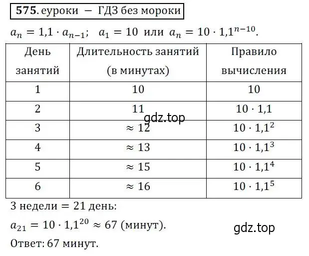 Решение 3. № 575 (страница 225) гдз по алгебре 9 класс Дорофеев, Суворова, учебник